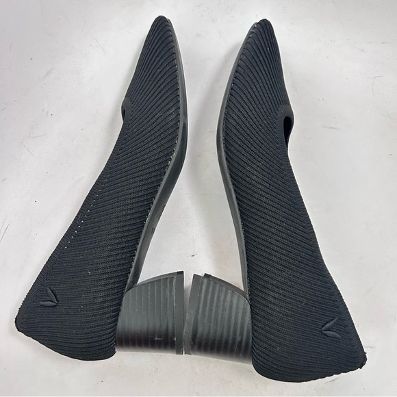 VIVAIA Melody Pro Square-Toe Chunky Heels Size 39 us 8 Black Stretch Upper - Picture 11 of 13